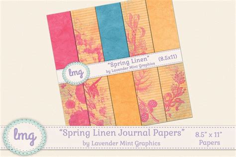 Download Free Spring Linen Digital Paper Backgrounds Crafts