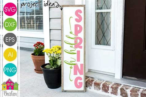 Download Free Spring Porch Sign SVG Cut File Commercial Use