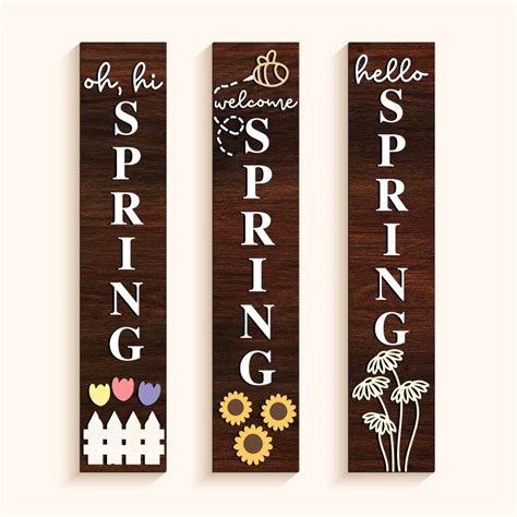 Download Free Spring Porch Sign SVG Cut File DXF Files
