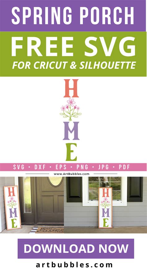 Download Free Spring Porch Sign SVG Cut File For Crafts