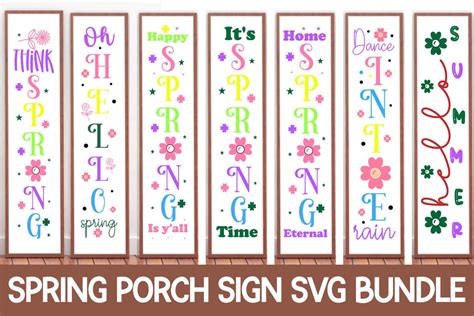 Download Free Spring Porch Sign SVG Cut File For Cricut