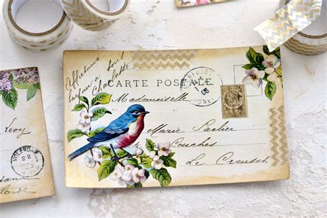 Download Free Spring Postcards For Crafts
