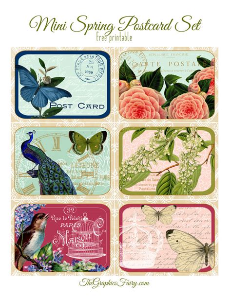 Download Free Spring Postcards Printable
