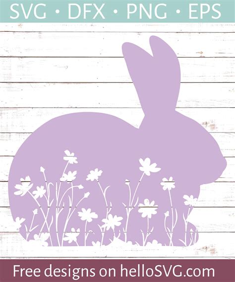 Download Free Spring SVG, Bunny SVG, DXF File, Cuttable File DXF Files