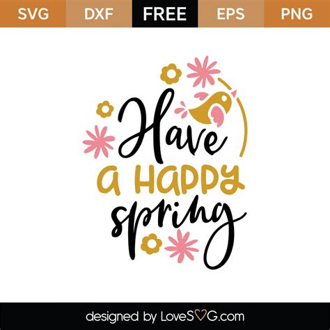 Download Free Spring SVG Cut File Silhouette
