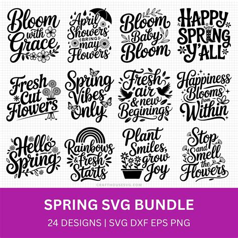 Download Free Spring Svg Bundle Commercial Use DXF Files