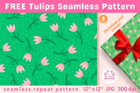 Download Free Spring Tulips. 8 Patterns Commercial Use DXF Files