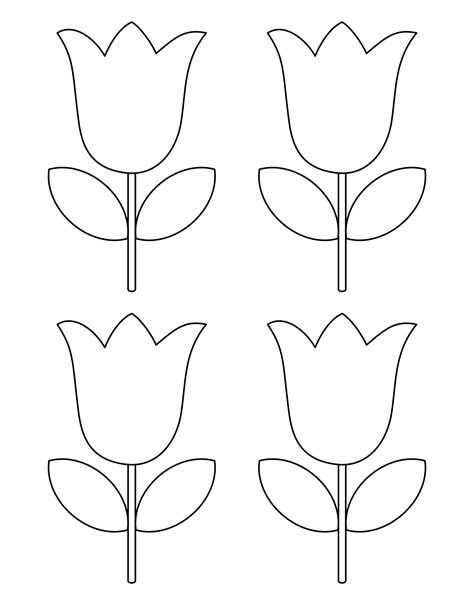 Download Free Spring Tulips. 8 Patterns Cut Images