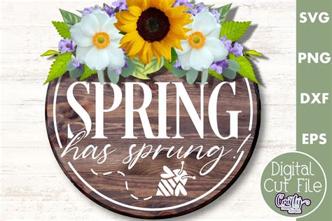 Download Free Spring has Sprung SVG Cut File | Spring SVG | Spring DXF For Silhouette