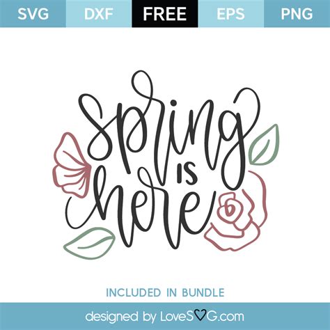 Download Free Spring is here svg Cut Images
