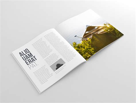 Download Free Square Magazine Mockup - Half Side View PSD Generator