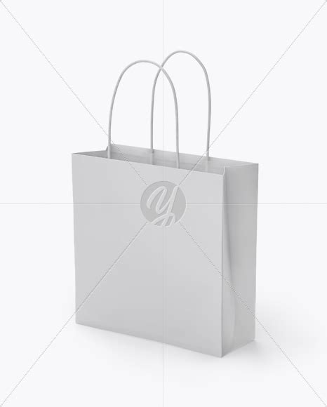 Download Free Square Matte Paper Bag Mockup - Half Side View PSD Generator