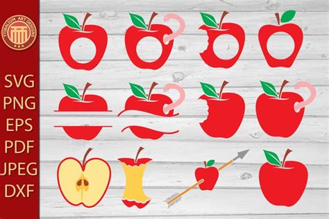 Download Free Square Monogram Pattern Apples - SVG, DXF, EPS Cut Files For Cricut