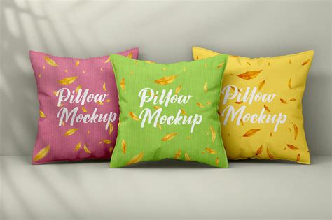 Download Free Square Pillow Mockup - Front View PSD Generator
