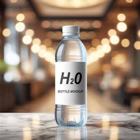 Download Free Square Water Bottle Mockup PSD Generator