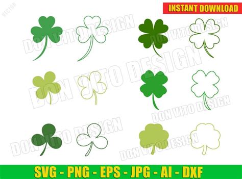 Download Free St. Patrick's Day Clover Bundle Files DXF Files