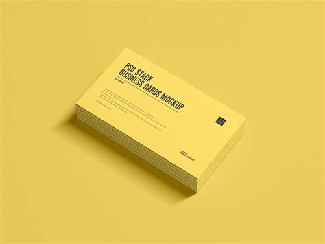 Download Free Stack of Paper Business Cards Mockup PSD Generator