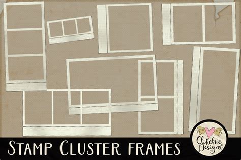 Download Free Stamp Cluster Frames Clipart Printable