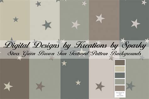 Download Free Stars Shades of Green Textured Pattern Backgrounds For Crafts