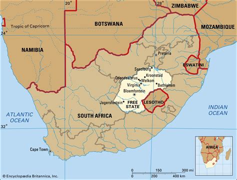 South Africa Free State Map