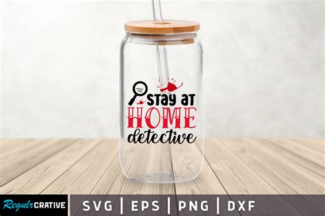 Download Free Stay At Home Detective SVG Cut File Crafts