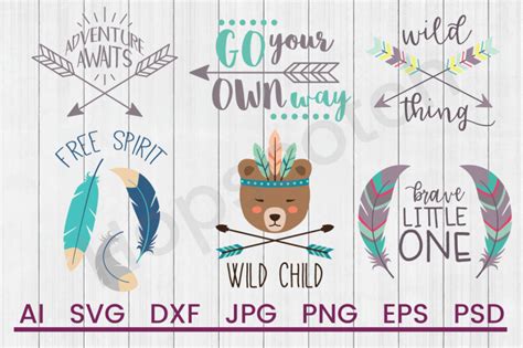 Download Free Stay Wild Bundle, SVG Files, DXF Files, Cuttable Files DXF Files