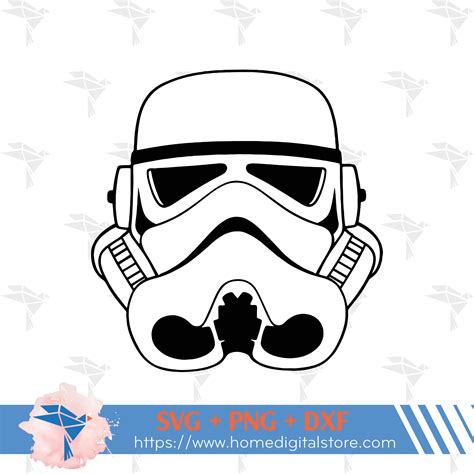 Download Free Stormtrooper Helmet Transparent SVG DXF Files