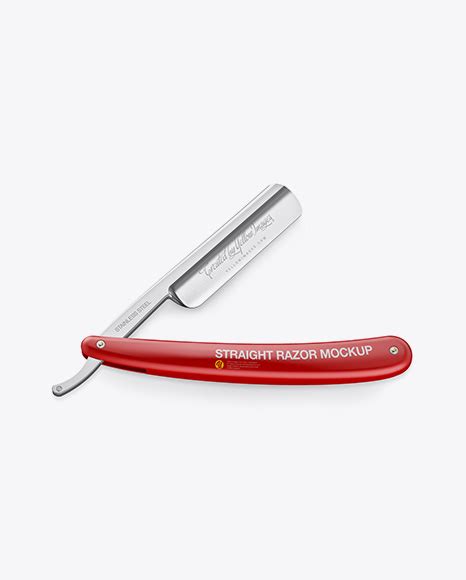 Download Free Straight Razor With Matte Handle Mockup PSD Generator