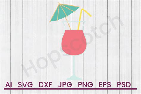 Download Free Strawberry Daiquiri - SVG File, DXF File Printable