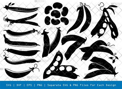 Download Free String Bean Silhouette DXF Files