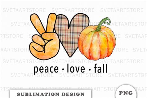 Download Free Sublimation design peace love Fall DXF Files