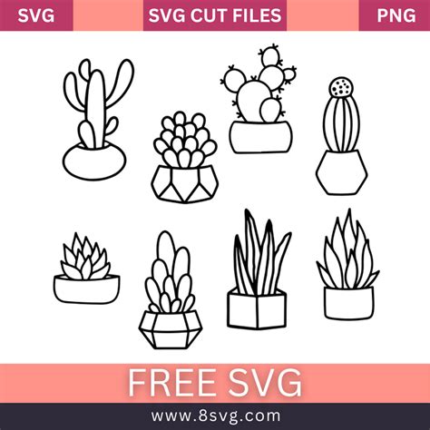 Download Free Succulent Bundle Files for Cricut