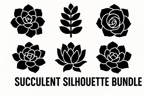 Download Free Succulent Bundle Silhouette DXF Files