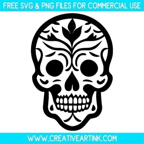 Download Free Sugar Skull SVG Cut File Crafts