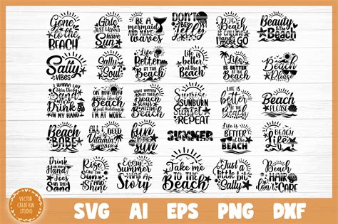 Download Free Summer Beach SVG Quotes Bundle Cut Files Cut Files