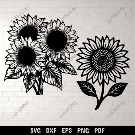 Download Free Summer Cocktail With Sunflowers Svg File For Cricut