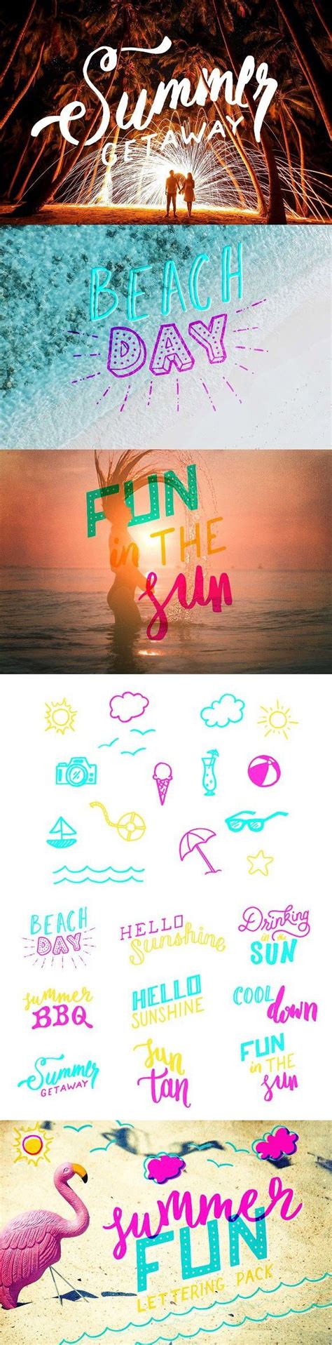 Download Free Summer Fun Lettering Pack Silhouette