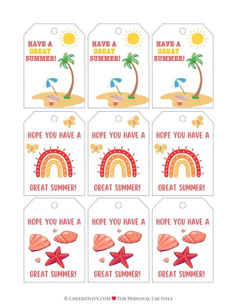 Download Free Summer Gift Tags Easy Edite