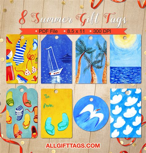 Download Free Summer Gift Tags Files DXF Files
