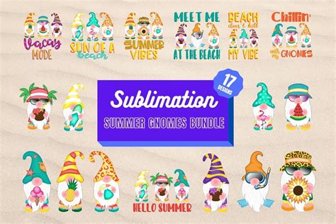 Download Free Summer Gnomes Sublimation Bundle Cut Files