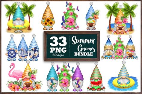Download Free Summer Gnomes Sublimation Bundle Files DXF Files