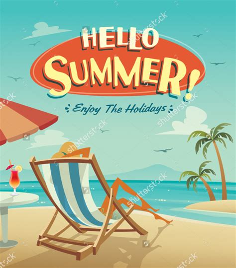 Download Free Summer Greeting Posters Printable