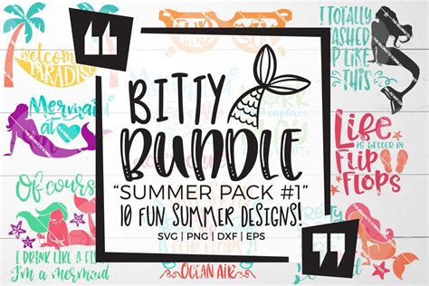 Download Free Summer Pack 1 SVG Bundle DXF Files