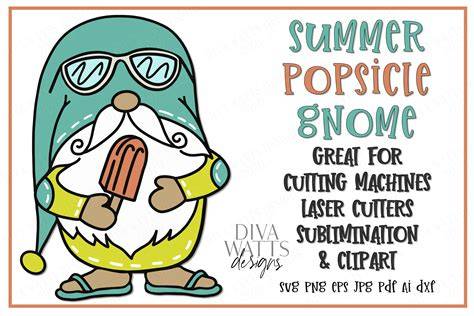 Download Free Summer Popsicle Gnome Cut File - SVG DXF EPS DXF Files