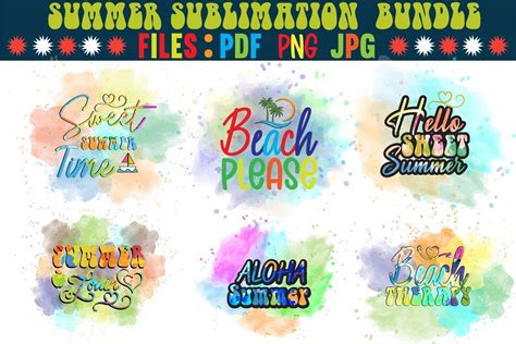 Download Free Summer Sublimation Bundle Files Free PSD Mockups