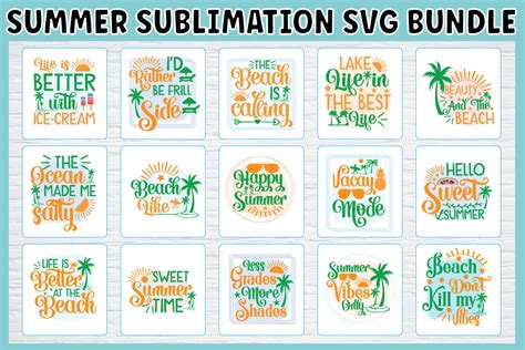 Download Free Summer Sublimation Bundle for Cricut Machine