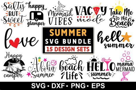 Download Free Summer quotes bundle svg Files For Crafts