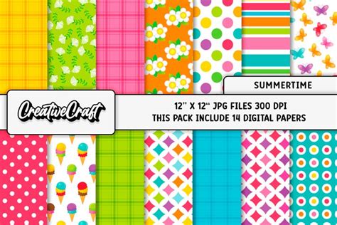 Download Free Summertime Digital Scrapbook Kit. Files DXF Files