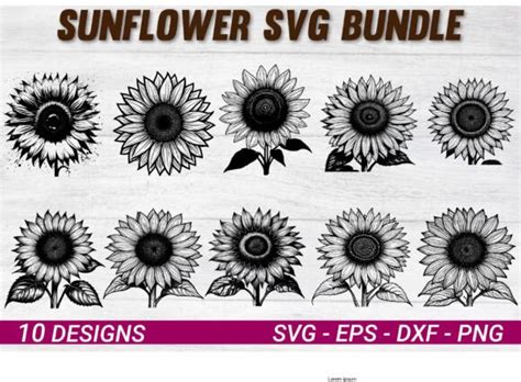Download Free Sun Flower Svg Design For Crafts