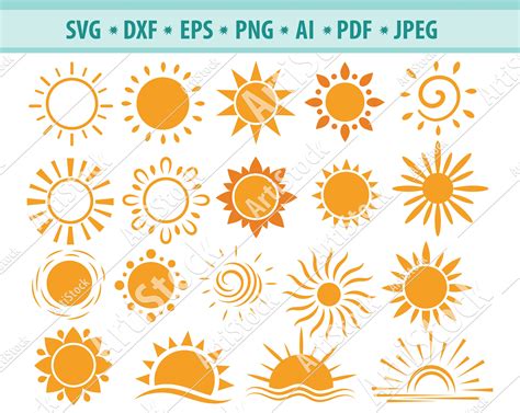 Download Free Sun SVG, Sun DXF, Cuttable File Files
